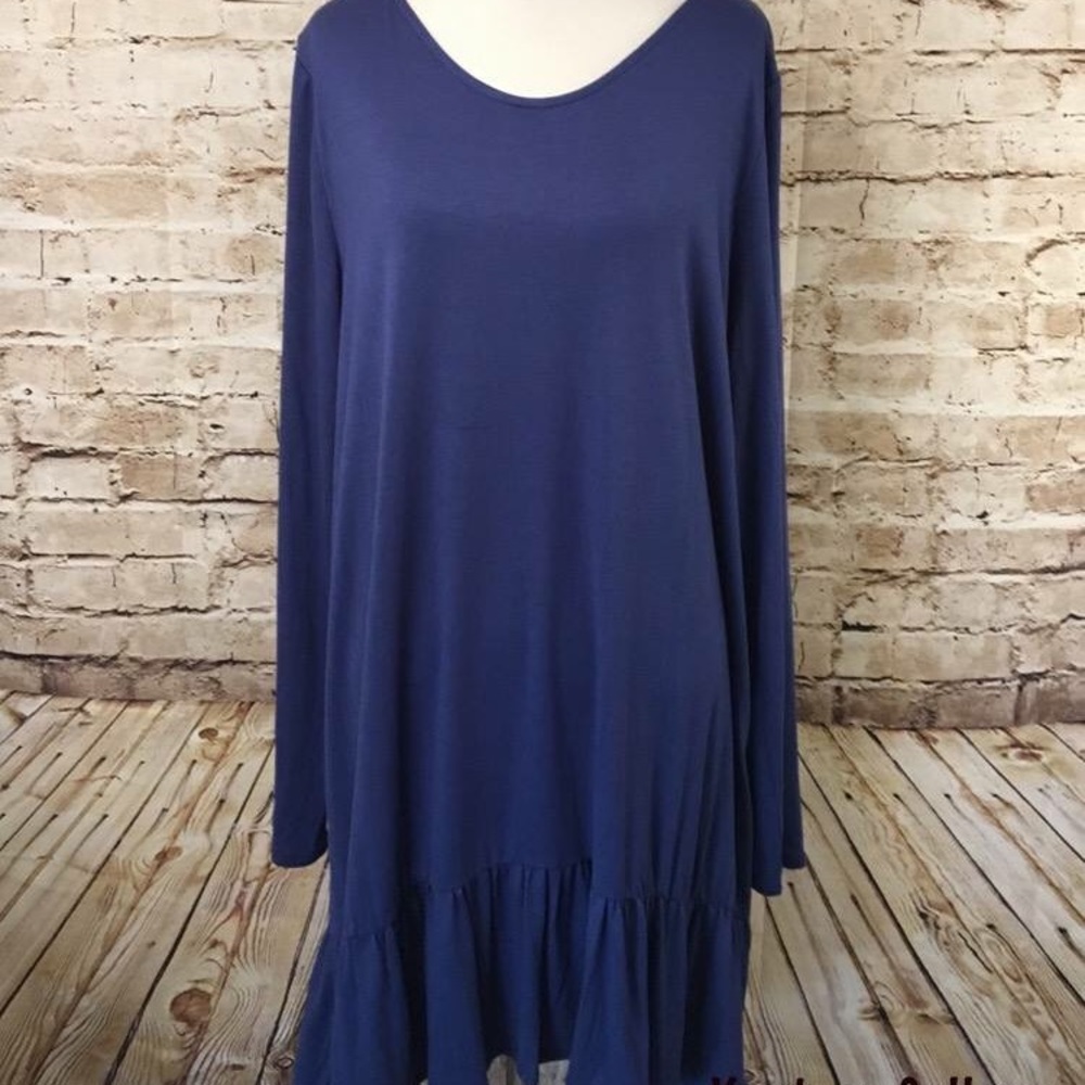 Amelia James 2X Blue Memphis Ruffle